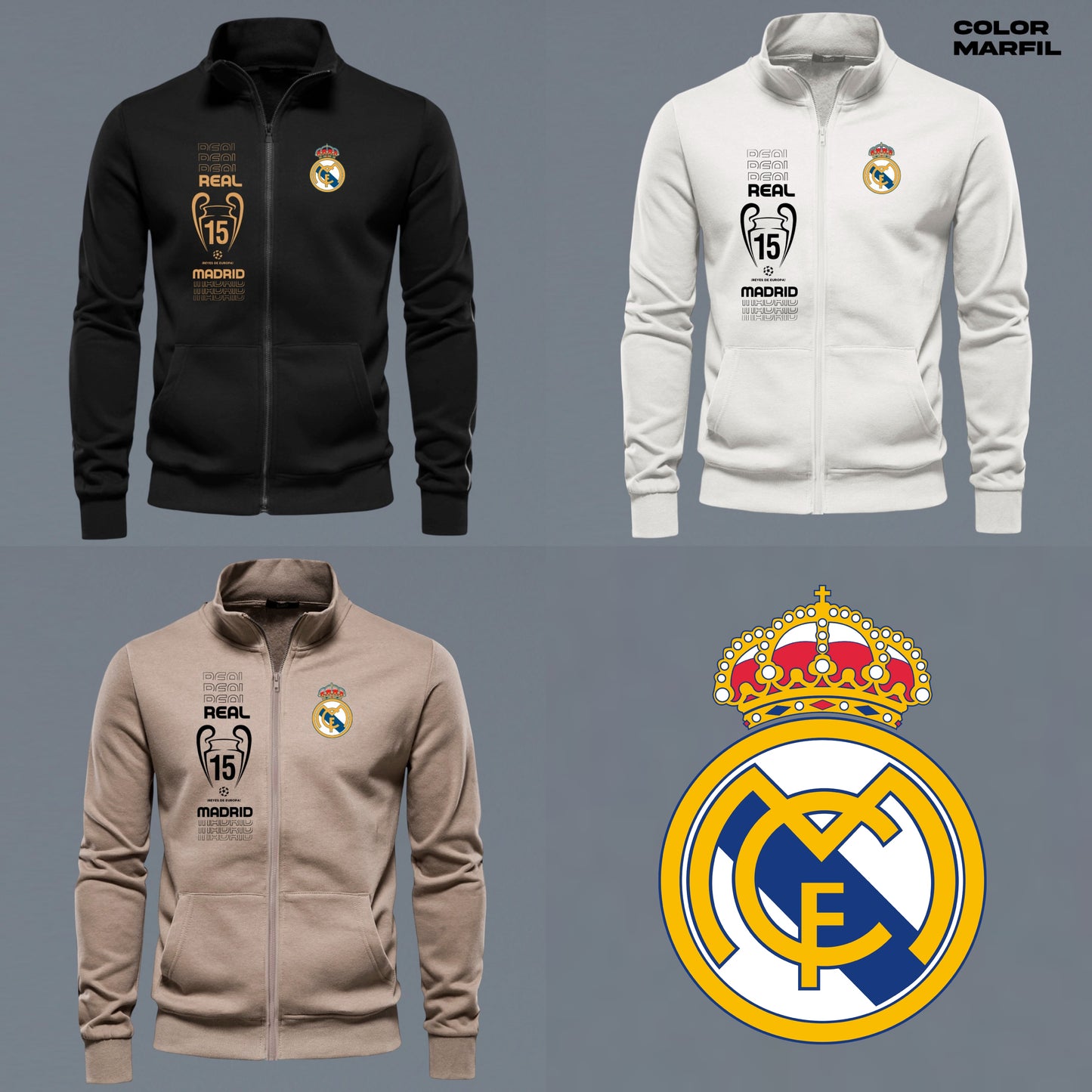 BUZO CUELLO ALTO REAL & BARSA BORDADO: Fútbol Street Line