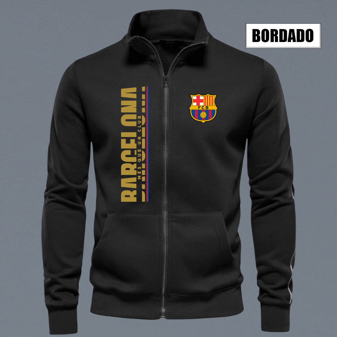BUZO CUELLO ALTO REAL & BARSA BORDADO: Fútbol Street Line