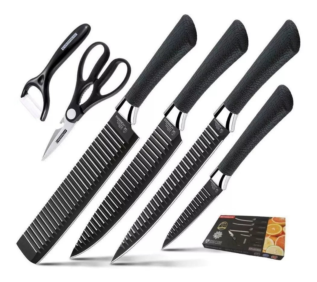 SET DE CUCHILLOS: Para cortes impecables y elegantes.