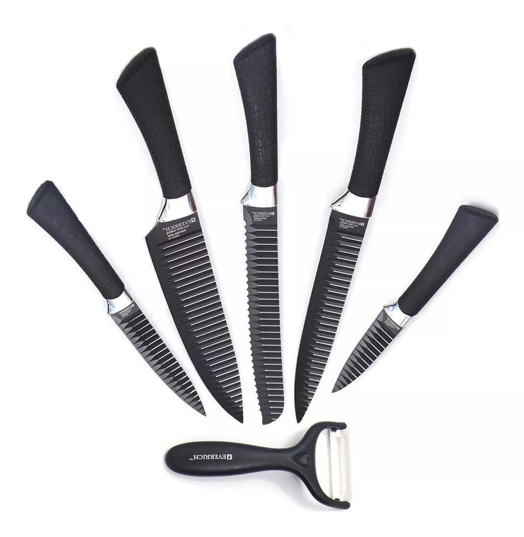 SET DE CUCHILLOS: Para cortes impecables y elegantes.