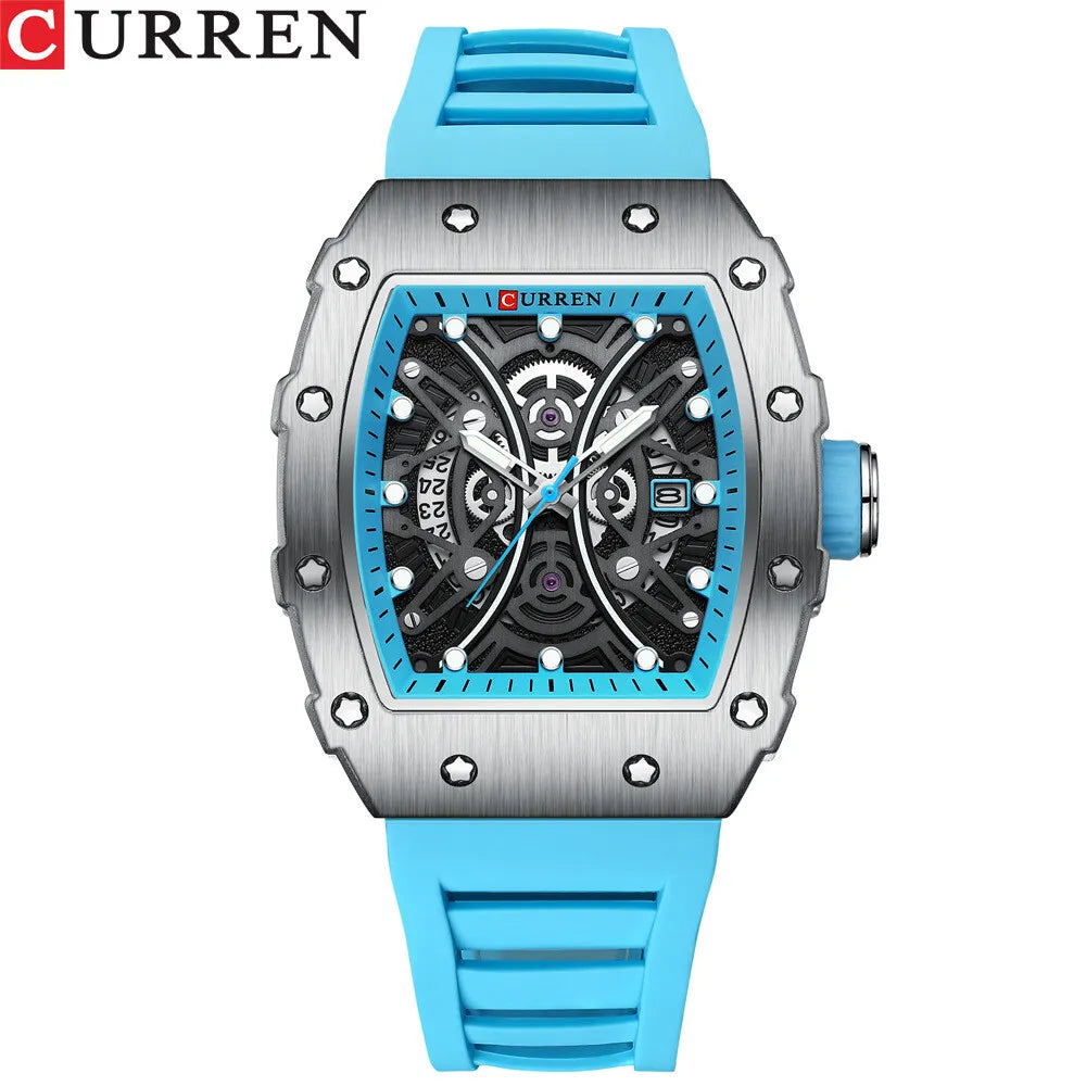 RELOJ CURREN ELEGANCIA Y ESTILO  MASCULINO: Diseño Deportivo con Calendario y Manecillas Luminosas