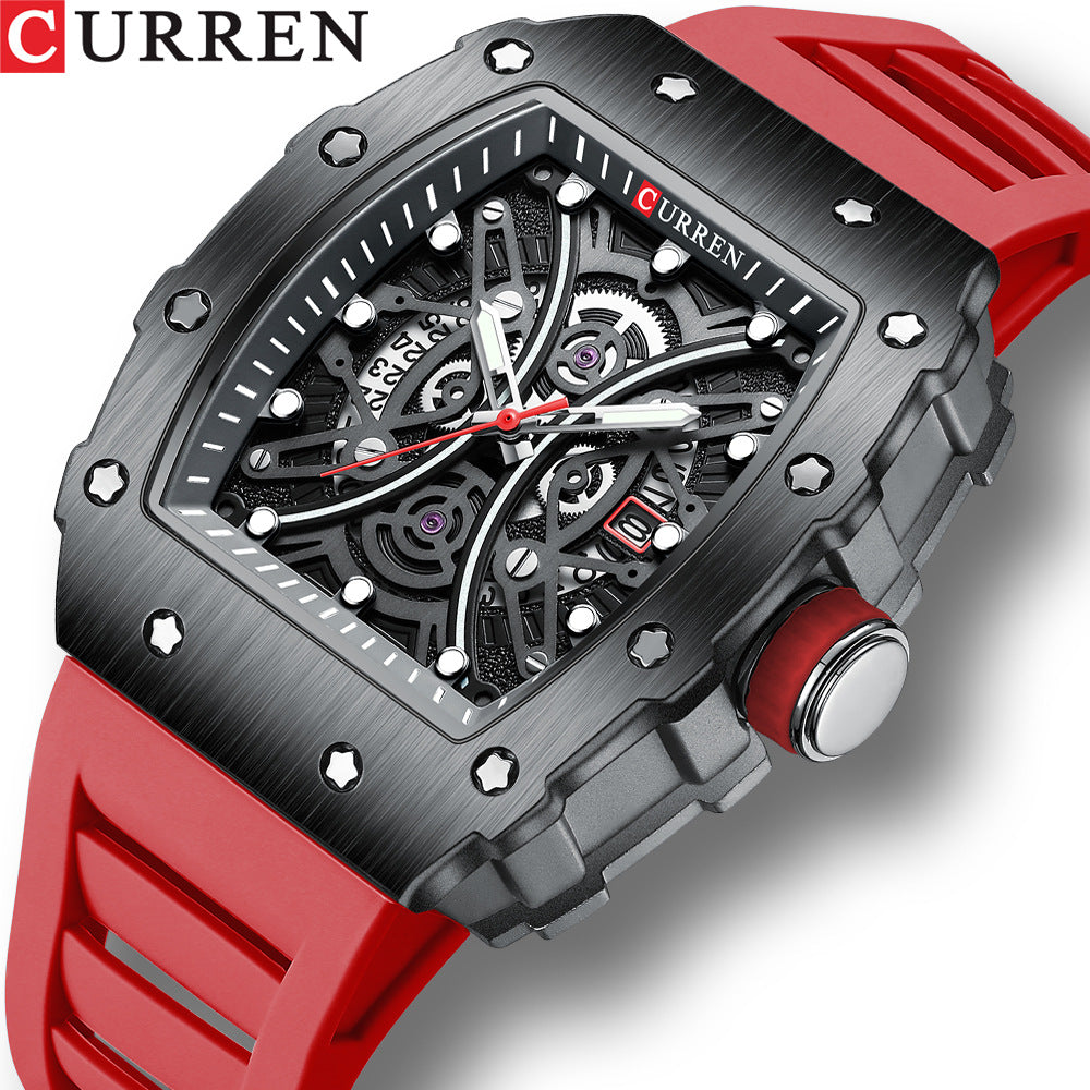 RELOJ CURREN ELEGANCIA Y ESTILO  MASCULINO: Diseño Deportivo con Calendario y Manecillas Luminosas