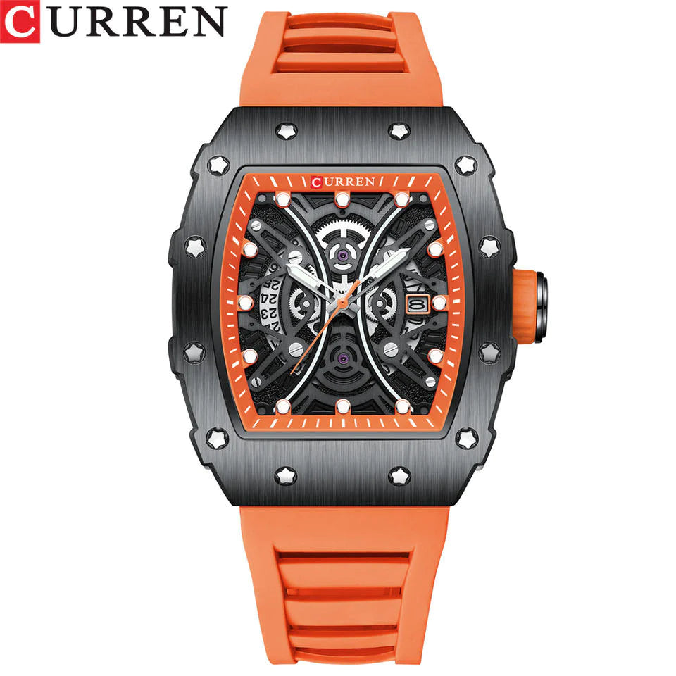 RELOJ CURREN ELEGANCIA Y ESTILO  MASCULINO: Diseño Deportivo con Calendario y Manecillas Luminosas