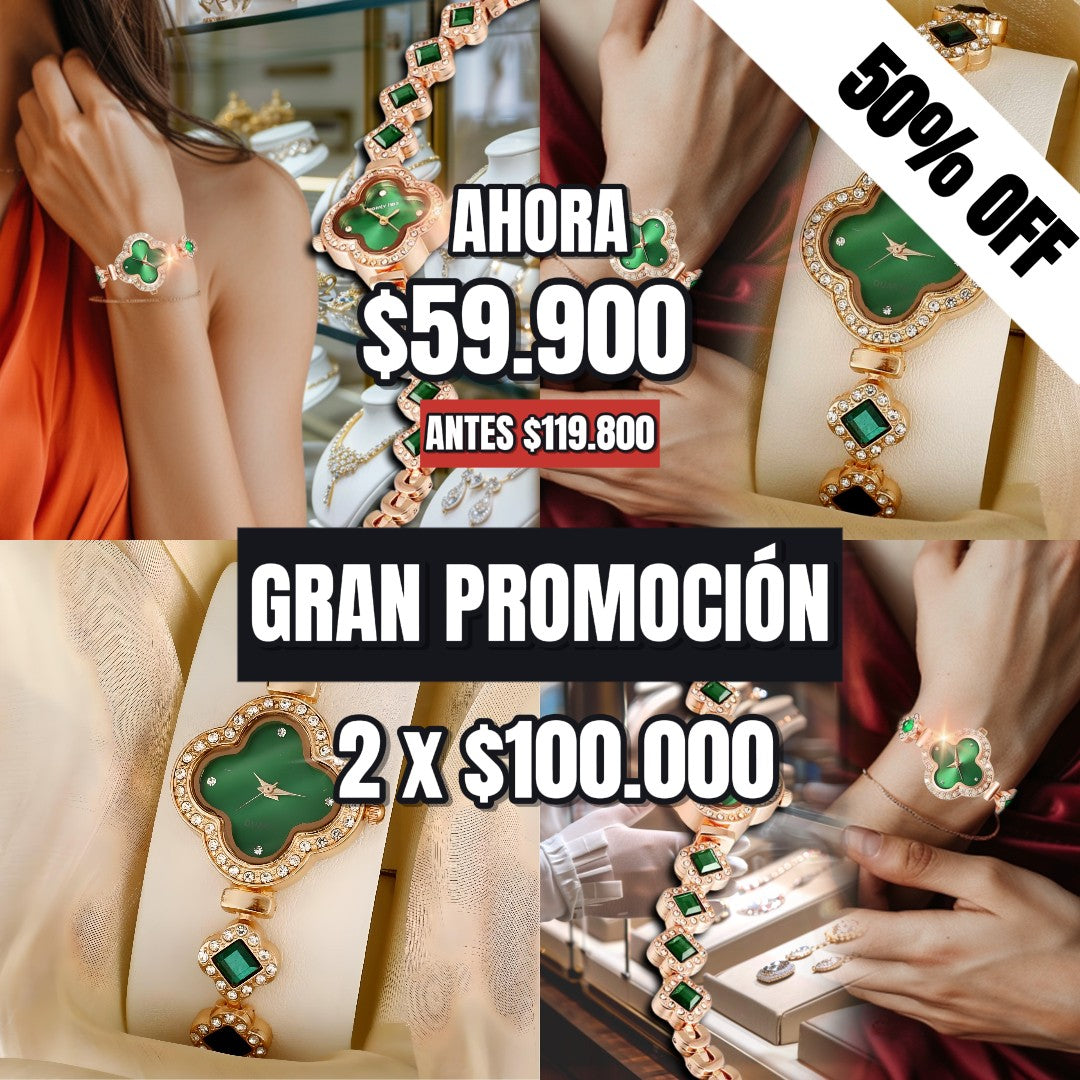 RELOJ CLASICO ELEGANTE PARA DAMA: Resalta tu estilo con brillo y sofisticación
