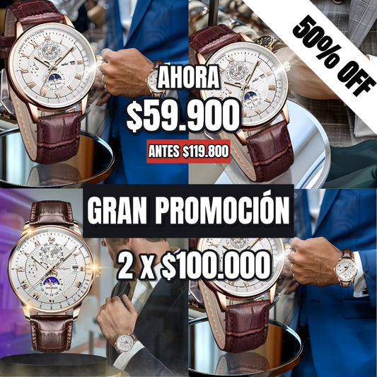 RELOJ CLASICO DE PRECISION LUNA EN TU MUÑECA: Reloj con fases lunares